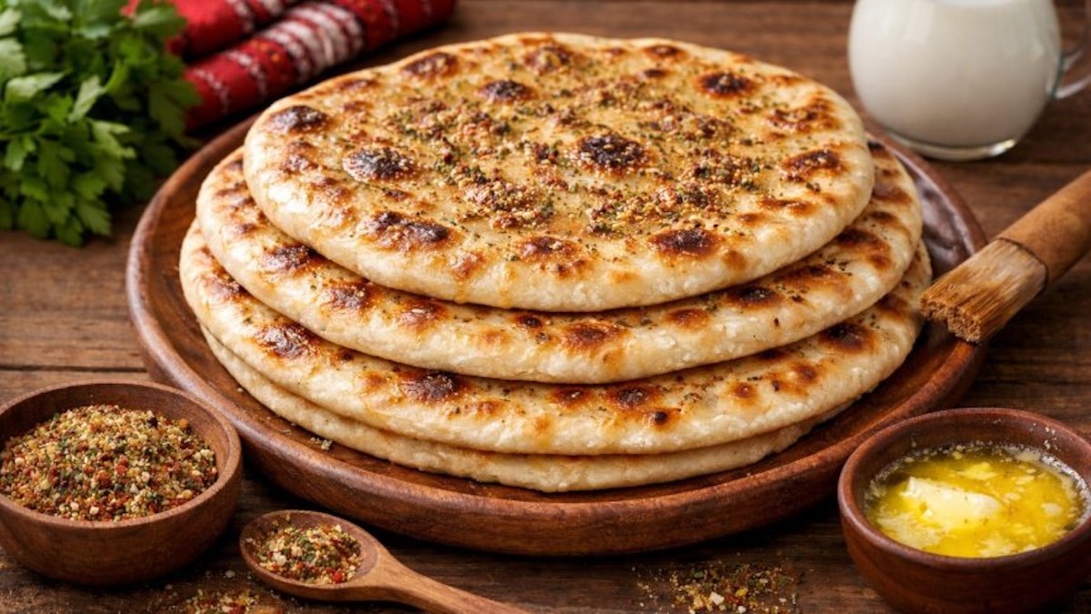 Recept na placičky na pánvi s máslem a kořeněnou solí, které se v českých domácnostech často připravují