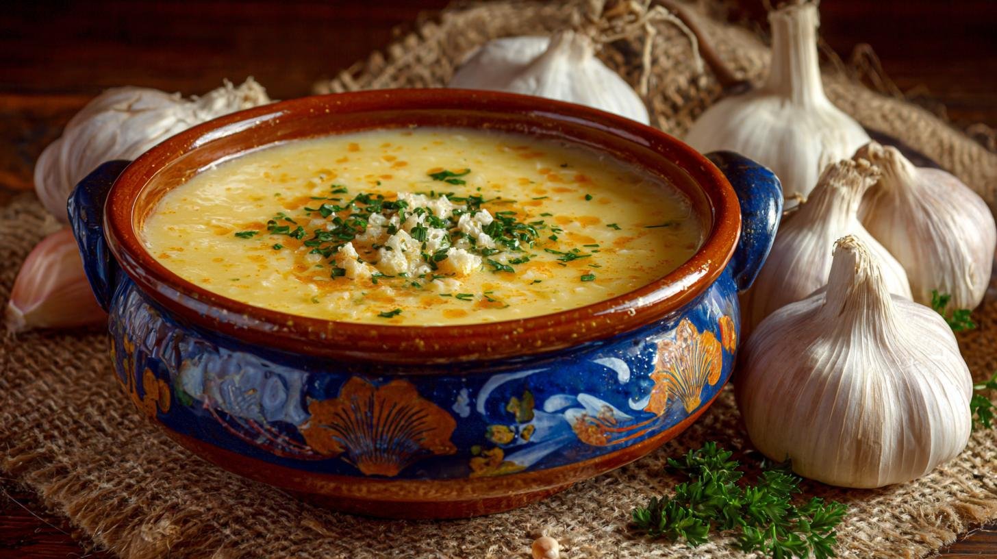 Česneková polévka s bramborem, zahřeje a zasytí. Kdy sáhnout po misce