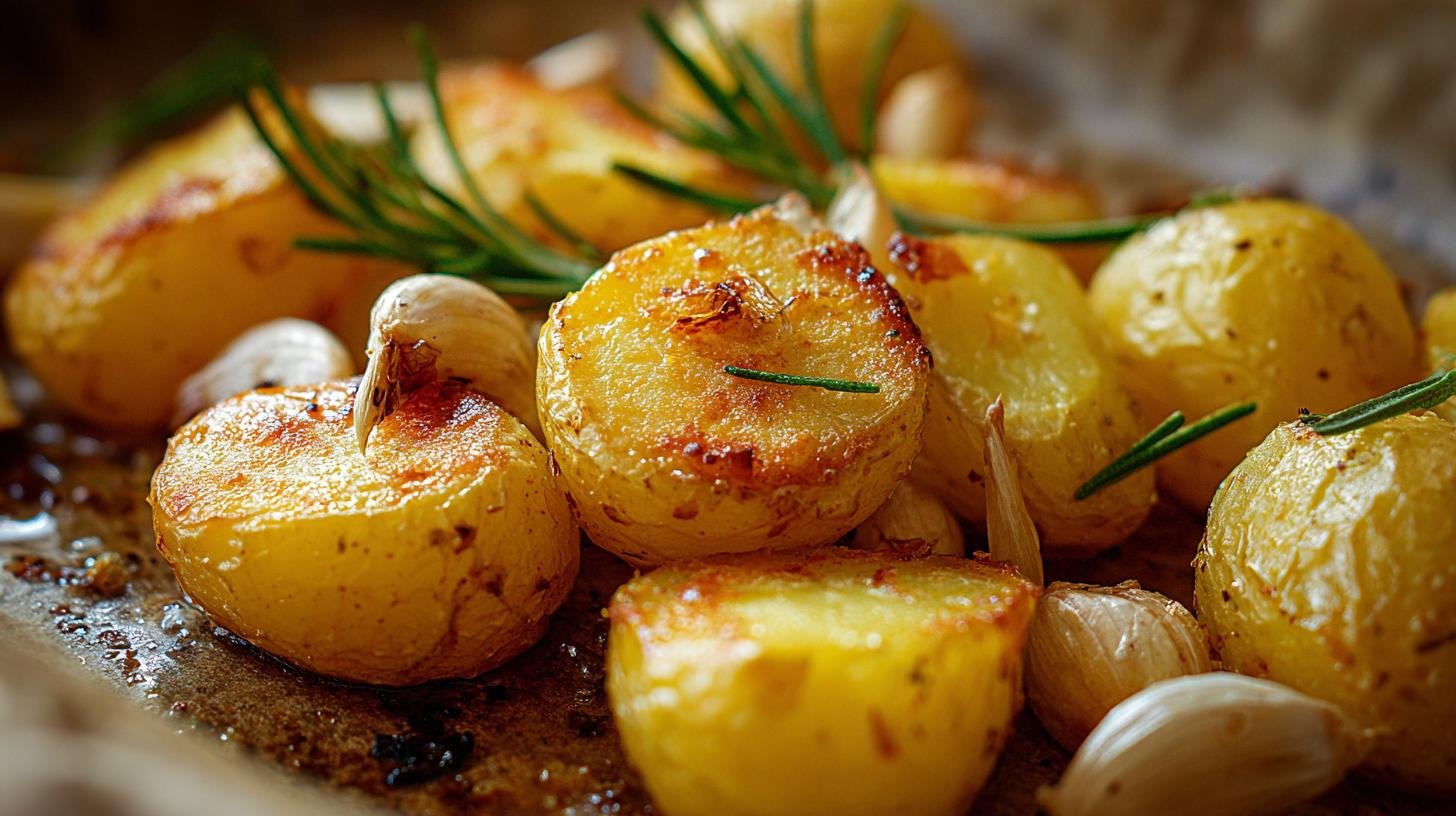 Pečené brambory s česnekem, křupavé bez zbytečné práce