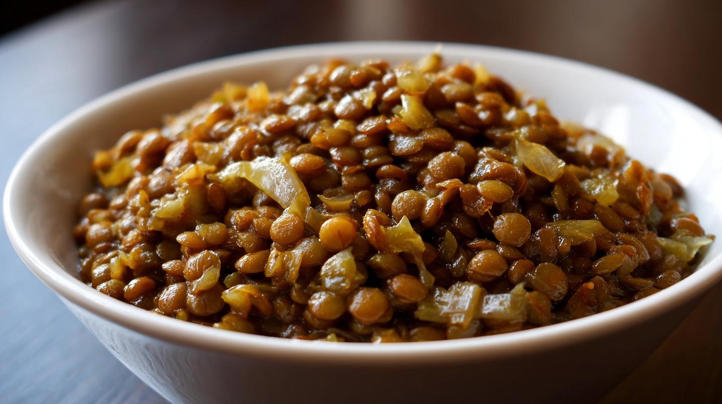 Čočka na kyselo s cibulí, levná a poctivá. Krok za krokem: jednoduchý postup