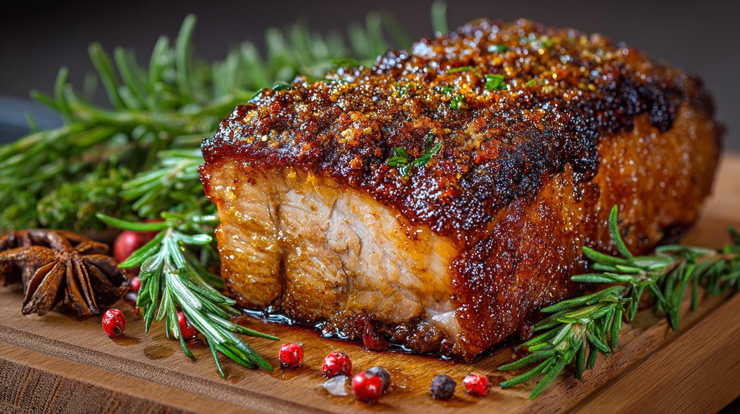 Pečené vepřové maso s kmínem, křupavý povrch. Rady pro servírování a úsporu času