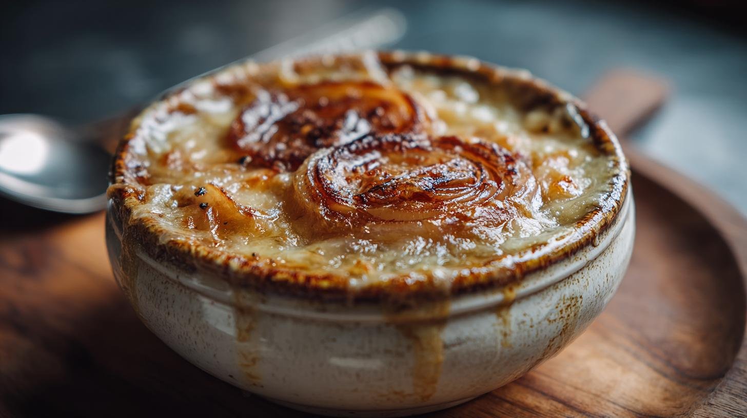 Cibulová polévka s kmínem, hluboká chuť z minima