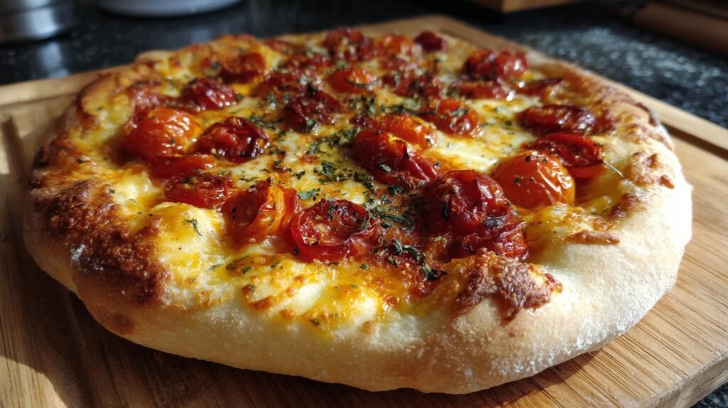 Domácí pizza s rajčaty, správné těsto bez čekání